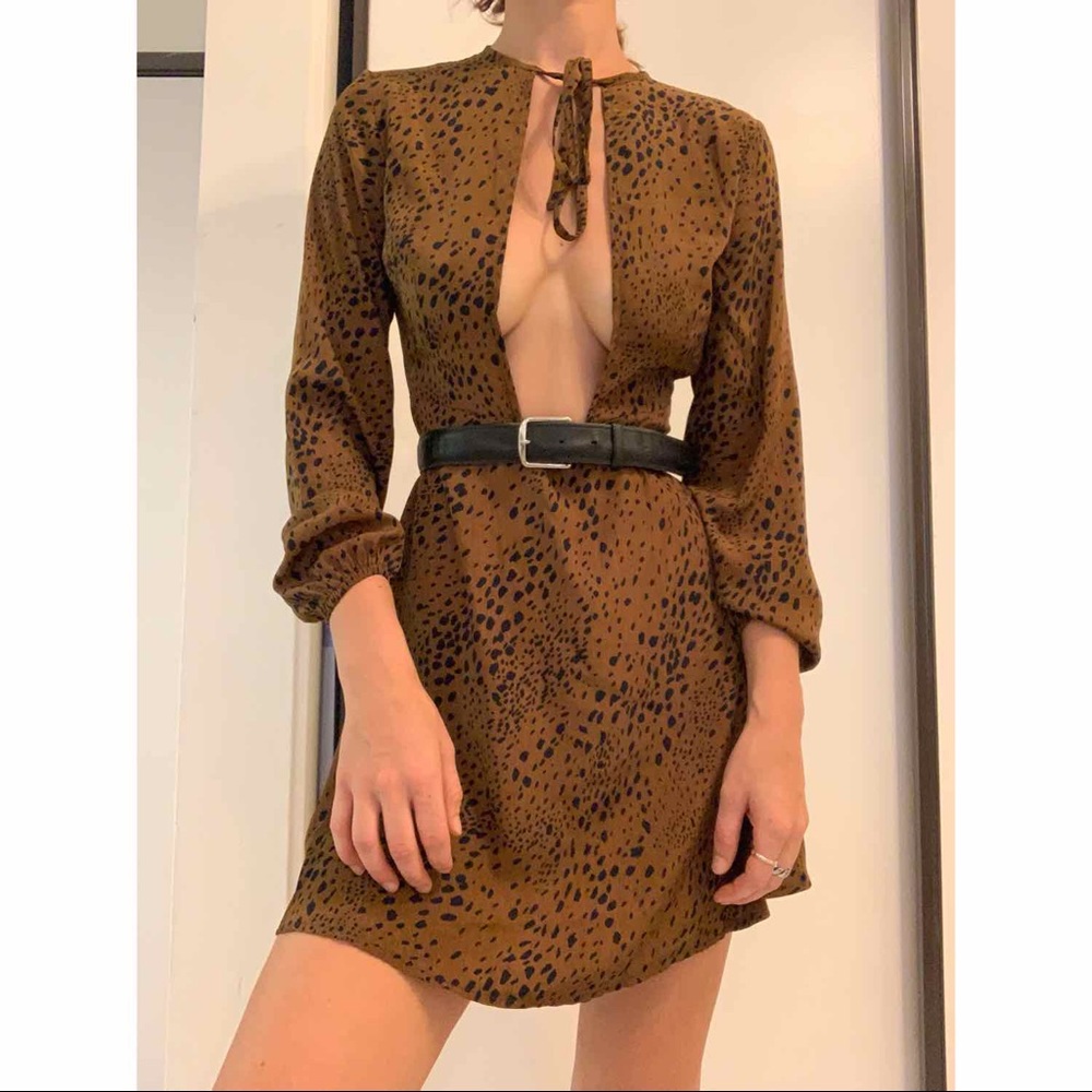 Nasty Gal cheetah print mini dress— BRAND NEW